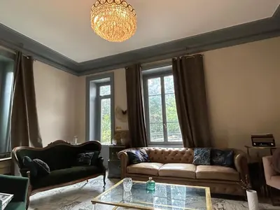 Coin salon dans l'établissement Au Songe de l'Eau