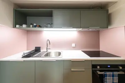 Cuisine ou kitchenette dans l'établissement Caponni