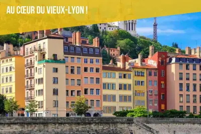 Vue générale sur Lyon ou vue de la ville depuis l'appartement