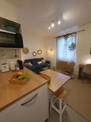 Cuisine ou kitchenette dans l'établissement Studio chaleureux proche métro B