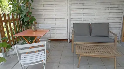 Terrasse ou espace extérieur de l'établissement Le Jardin du couvent