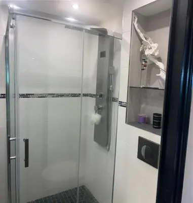 Salle de bains dans l'établissement Le Kiosque