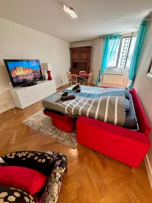 Un ou plusieurs lits dans un hébergement de l'établissement 2 chambres, garage voiture, résidence calme