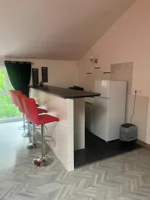 Cuisine ou kitchenette dans l'établissement Gîte du Haras du Suet