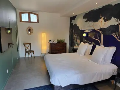 Un ou plusieurs lits dans un hébergement de l'établissement Les Chambres d'Hôtes du Château Eclosion