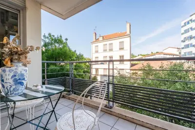 Balcon ou terrasse dans l'établissement Appartement Gorge de loup