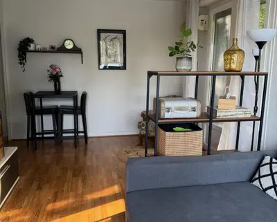 Coin salon dans l'établissement Apartment in the city - exceptional view
