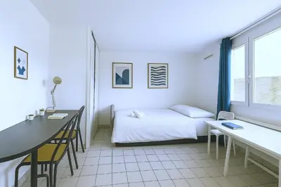 Un ou plusieurs lits dans un hébergement de l'établissement Le Gilibert cosy - Studio for 2 people - Quartier Perrache