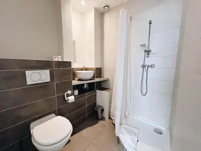 Salle de bains dans l'établissement Logis Hôtel Nova RENOVE - Villefranche sur Saône
