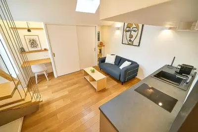 Cuisine ou kitchenette dans l'établissement The Lafayette Charm & Practicality in the heart of Lyon