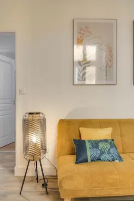 Coin salon dans l'établissement Superbe appartement sur la Presqu'île - Lyon