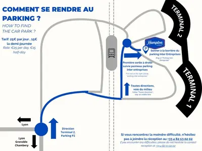 Plan de l'établissement Hampton By Hilton Lyon Airport