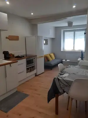 Cuisine ou kitchenette dans l'établissement Lagnieu