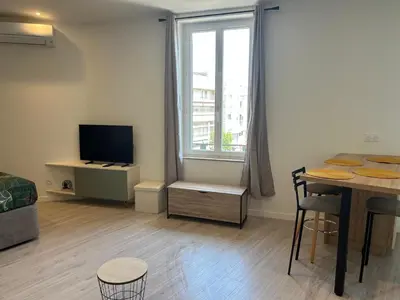 Télévision ou salle de divertissement dans l'établissement Studio indépendant climatisé à Lyon 8