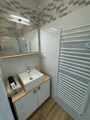 Salle de bains dans l'établissement Panther Carré de Soie Medipôle Astroballe