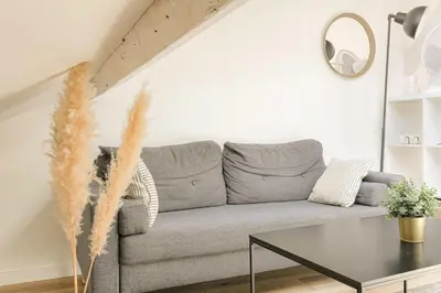 Coin salon dans l'établissement Cosy et Calme proche Part-Dieu