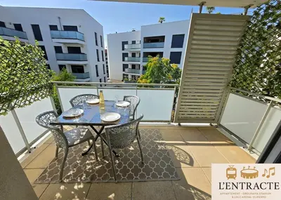 Balcon ou terrasse dans l'établissement Apartment Groupama Stadium LDLC ARENA EUREXPO