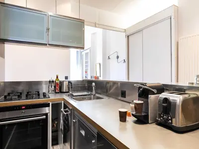 Cuisine ou kitchenette dans l'établissement DIFY Masséna - Brotteaux
