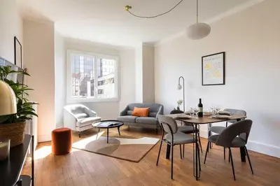 Coin salon dans l'établissement Appartement Dify Deruelle - Part Dieu