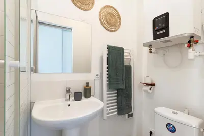 Salle de bains dans l'établissement Le studio de Gargantua