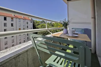 Balcon ou terrasse dans l'établissement Petit cocon à Charpennes