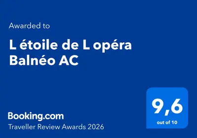 Certificat, récompense, panneau ou autre document affiché dans l'établissement Étoile Opéra - Calme Balnéo AC