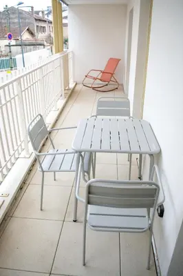 Balcon ou terrasse dans l'établissement Les Tilleuls I
