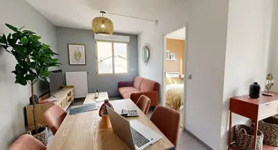 Coin salon dans l'établissement Les Tilleuls I