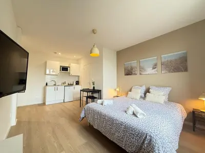Un ou plusieurs lits dans un hébergement de l'établissement Studio Mars NEW & Cozy - Parilly Train Station