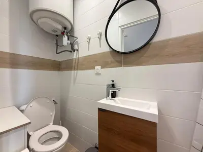 Salle de bains dans l'établissement Studio Mars NEW & Cozy - Parilly Train Station