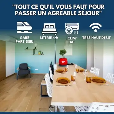 COCON - PartDieu l Parking l Climatisation by Dreamy Flat Lyon