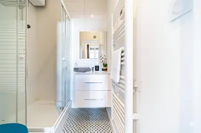 Salle de bains dans l'établissement Le Nid de Perrache Comfortable and Stylish Studio