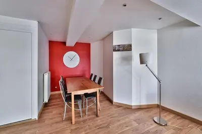 Cuisine ou kitchenette dans l'établissement Le gite du pilot