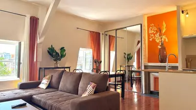 Cuisine ou kitchenette dans l'établissement Duplex - Air-conditioned - City Center