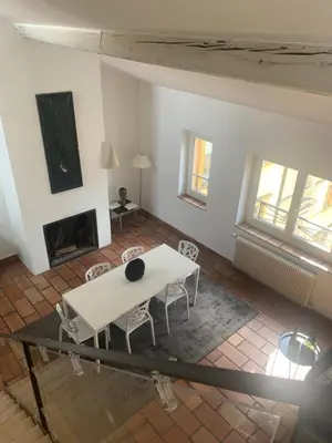 Coin salon dans l'établissement Appartement Vieux Lyon Terrasse