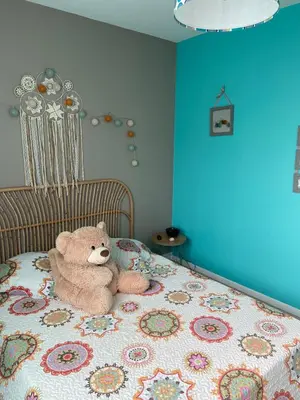 Un ou plusieurs lits dans un hébergement de l'établissement maison aux portes du Beaujolais