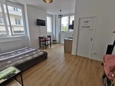 Télévision ou salle de divertissement dans l'établissement Le Palissy studio neuf et lumineux