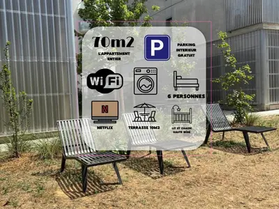 Certificat, récompense, panneau ou autre document affiché dans l'établissement Côté Parc - appart cosy, terrasse, parking & au pied du métro à Lyon