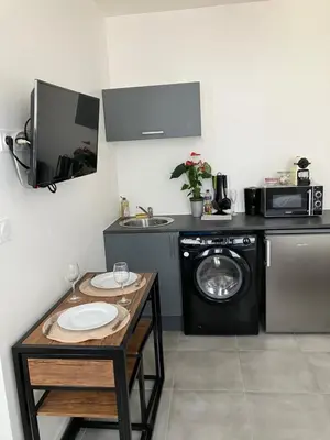 Cuisine ou kitchenette dans l'établissement O Garibaldi