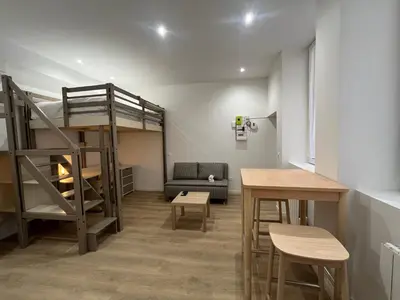 Un ou plusieurs lits dans un hébergement de l'établissement Studio rénové, au cœur du Vieux Lyon
