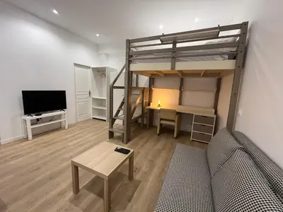 Télévision ou salle de divertissement dans l'établissement Studio rénové, au cœur du Vieux Lyon