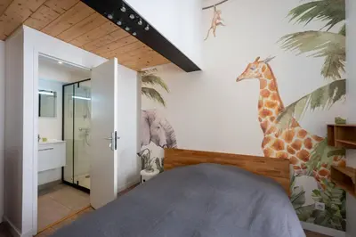 Un ou plusieurs lits dans un hébergement de l'établissement Superbe 4 pièces, 90m2 - Vieux Lyon - Vue Panoramique