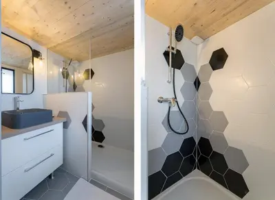 Salle de bains dans l'établissement Belfort- Duplex
