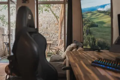 Vue générale sur la montagne ou vue sur la montagne depuis l'appartement
