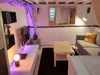 Coin salon dans l'établissement Appartement de Christopher