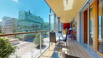 Balcon ou terrasse dans l'établissement Élégant T2 au cœur de Confluence