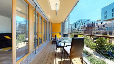 Balcon ou terrasse dans l'établissement Élégant T2 au cœur de Confluence