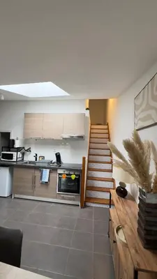 Cuisine ou kitchenette dans l'établissement Lagnieu T3 confort