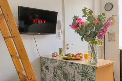 Télévision ou salle de divertissement dans l'établissement studio jungle
