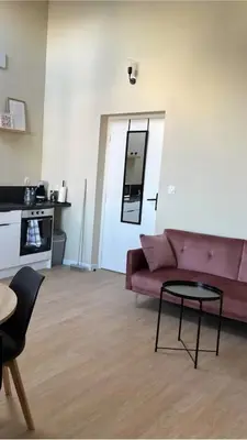 Cuisine ou kitchenette dans l'établissement Appartement gare chateaucreux